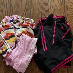 Girls adidas track suits. Size 4T